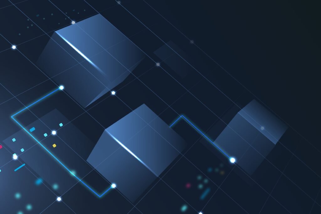 representation of blockchain in web design 